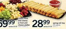 Fortinos cubed meat and cheese or fruit and cheese platter offer