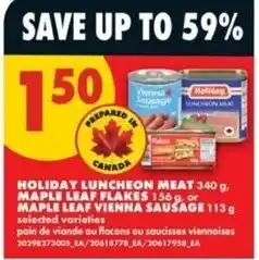 No Frills Holiday maple leaf luncheon meat offer