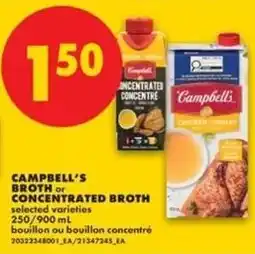 No Frills Campbell's broth or concentrated broth offer
