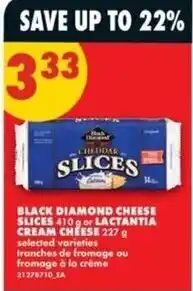 No Frills Black diamond cheese slices offer