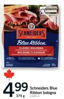 Fortinos Schneiders blue ribbon bologna offer