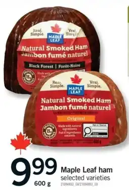 Fortinos Maple Leaf ham offer
