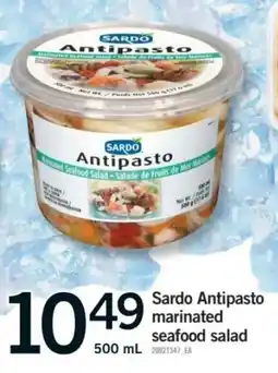 Fortinos Sardo antipasto marinated seafood salad offer