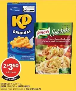 Shoppers Drug Mart Lipton cup-a-soup kraft dinner knorr sidekicks offer