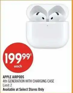 Shoppers Drug Mart Apple AirPods 4th Generation with Charging Case offer