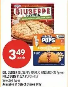 Dr. Oetker giuseppe garlic fingers or pillsbury pizza pops