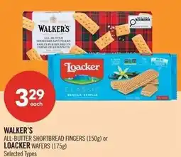Shoppers Drug Mart Walker's all butter shortbread fingers or loacker wafers offer