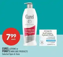 Shoppers Drug Mart Curel lotions or Pond's skin care products offer