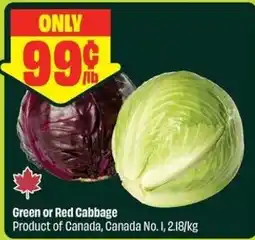 FreshCo Green or Red Cabbage offer