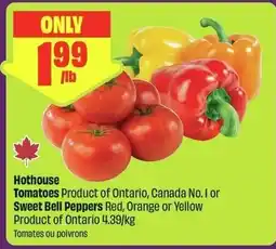 FreshCo Hothouse Tomatoes Sweet Bell Peppers offer