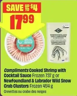 FreshCo Compliments cooked shrimp with cocktail sauce offer