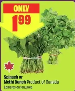 FreshCo Spinach or Methi Bunch offer