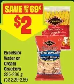 FreshCo Excelsior water or cream crackers offer