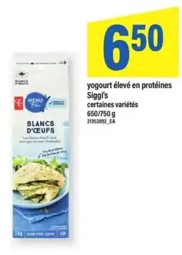 Maxi Siggi's yogourt élevé en protéines offer