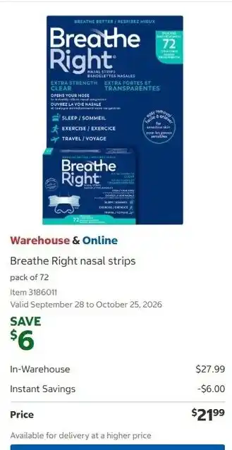 Breathe Right nasal strips