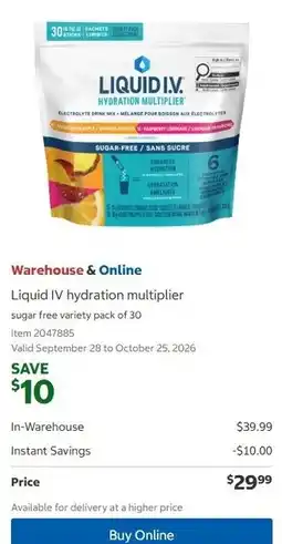 Costco Liquid IV hydration multiplier offer