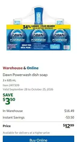 Costco Dawn Powerwash dish soap offer