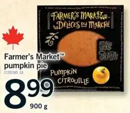 Fortinos Farmer's Market pumpkin pie offer