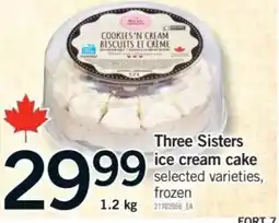 Fortinos Three Sisters ice cream cake offer