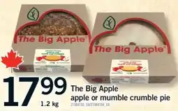 Fortinos The Big Apple apple or mumble crumble pie offer