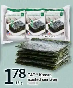 Fortinos T&T® korean roasted sea laver offer