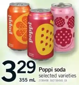 Fortinos Poppi soda selected varieties offer