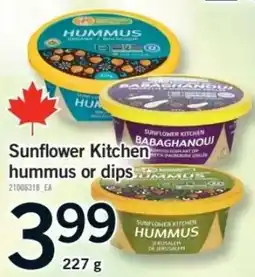 Fortinos Sunflower Kitchen hummus or dips offer