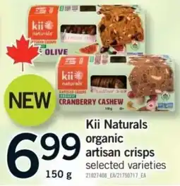 Fortinos Kii Naturals organic artisan crisps offer