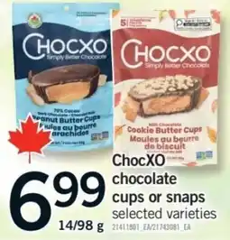 Fortinos ChocXO chocolate cups or snaps offer