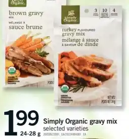 Fortinos Simply Organic gravy mix offer