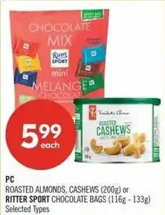Shoppers Drug Mart PC roasted almonds, cashews offer