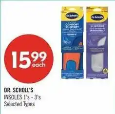 Shoppers Drug Mart Dr. Scholl's insoles 1's - 3's offer