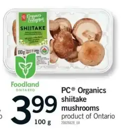 Fortinos PC Organics shiitake mushrooms offer