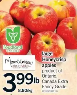 Fortinos Foodland Mountainview Orchards Honeycrisp apples offer