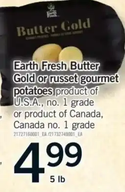 Fortinos Earth Fresh Butter Gold potatoes offer
