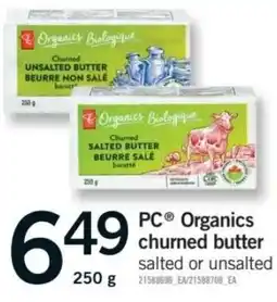 Fortinos PC Organics churned butter offer