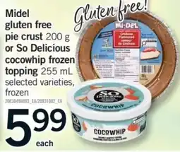 Fortinos Midel gluten free pie crust offer