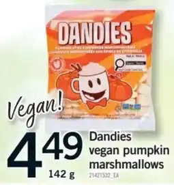 Fortinos Dandies vegan pumpkin marshmallows offer