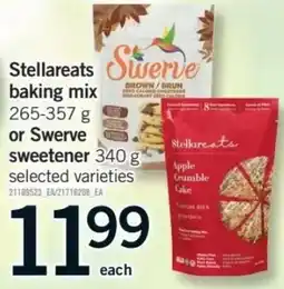Fortinos Stellareats baking mix or Swerve sweetener offer