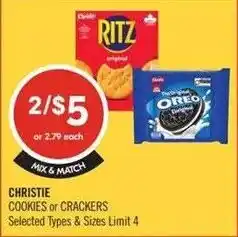 Shoppers Drug Mart Christie cookies or crackers offer