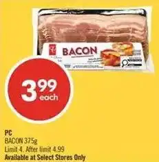 Shoppers Drug Mart PC bacon offer
