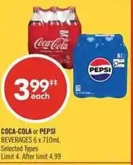 Shoppers Drug Mart Coca-Cola or Pepsi beverages offer