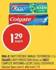 Shoppers Drug Mart Oral-B cavity defence manual toothbrush offer