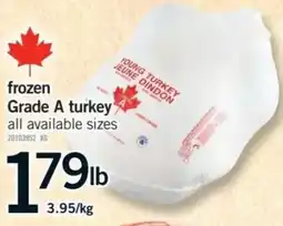 Fortinos frozen Grade A turkey offer