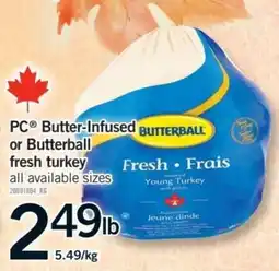 Fortinos Butterball fresh turkey offer