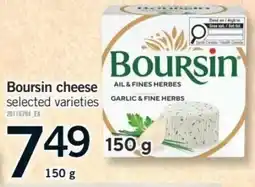 Fortinos Boursin cheese selected varieties offer