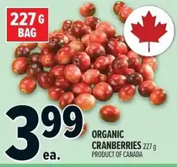 Metro Organic cranberries offer