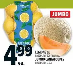 Metro Lemons Jumbo Cantaloupes offer