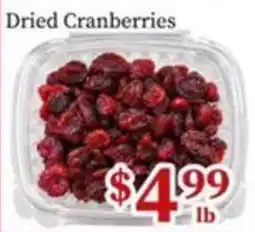 Nations Fresh Foods Dried Cranberries offer