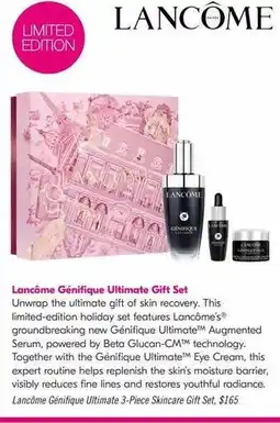 Shoppers Drug Mart Lancome genifique ultimate 3-piece skincare gift set offer